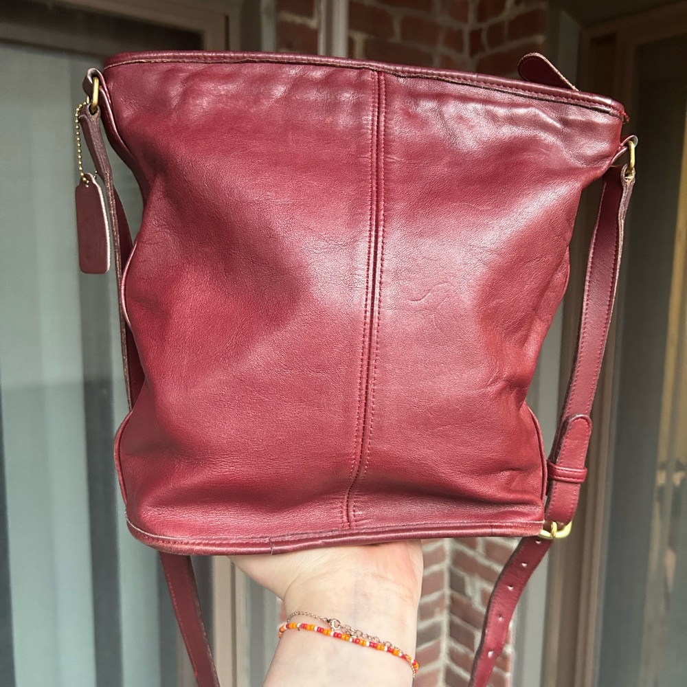 Vintage coach bleaker bucket soho lightweights crossbody bag style 4153 maroon